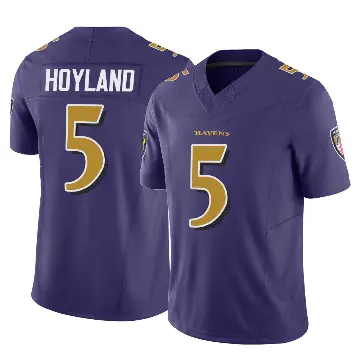 ＃5 Men's John Hoyland Purple Limited Baltimore Ravens Vapor F.U.S.E. Jersey