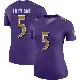 ＃5 Women's John Hoyland Purple Legend Baltimore Ravens Color Rush Jersey