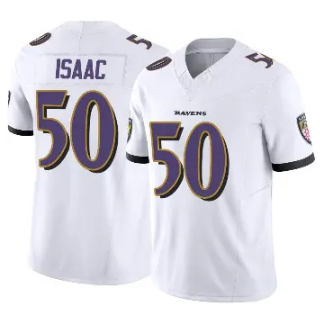 ＃50 Men's Adisa Isaac White Limited Baltimore Ravens Vapor F.U.S.E. Jersey