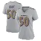＃50 Women's Adisa Isaac Gray Game Baltimore Ravens Atmosphere Fashion Jersey
