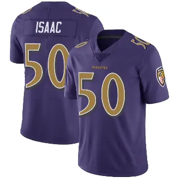 ＃50 Youth Adisa Isaac Purple Limited Baltimore Ravens Color Rush Vapor Untouchable Jersey