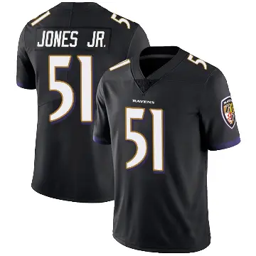 ＃51 Youth Emery Jones Jr. Black Limited Baltimore Ravens Alternate Vapor Untouchable Jersey