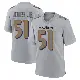 ＃51 Youth Emery Jones Jr. Gray Game Baltimore Ravens Atmosphere Fashion Jersey