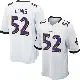 ＃52 Men's Ray Lewis White Game Baltimore Ravens Jersey