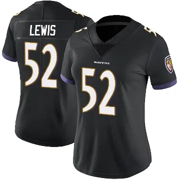 ＃52 Women's Ray Lewis Black Limited Baltimore Ravens Alternate Vapor Untouchable Jersey