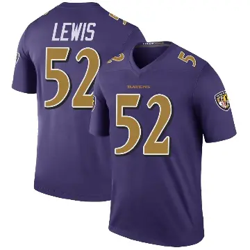 ＃52 Youth Ray Lewis Purple Legend Baltimore Ravens Color Rush Jersey