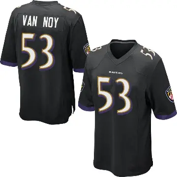 ＃53 Men's Kyle Van Noy Black Game Baltimore Ravens Jersey