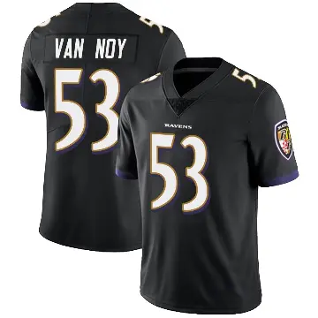 ＃53 Men's Kyle Van Noy Black Limited Baltimore Ravens Alternate Vapor Untouchable Jersey