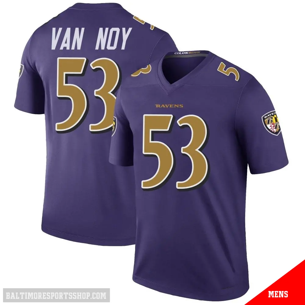 ＃53 Men's Kyle Van Noy Purple Legend Baltimore Ravens Color Rush Jersey