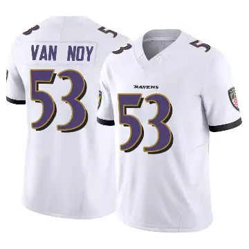 ＃53 Men's Kyle Van Noy White Limited Baltimore Ravens Vapor F.U.S.E. Jersey