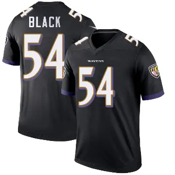 ＃54 Men's Diwun Black Black Legend Baltimore Ravens Jersey