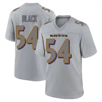 ＃54 Men's Diwun Black Gray Game Baltimore Ravens Atmosphere Fashion Jersey