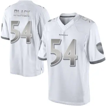 ＃54 Youth Diwun Black White Limited Baltimore Ravens Platinum Jersey