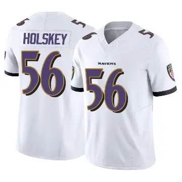 ＃56 Men's Reid Holskey White Limited Baltimore Ravens Vapor F.U.S.E. Jersey