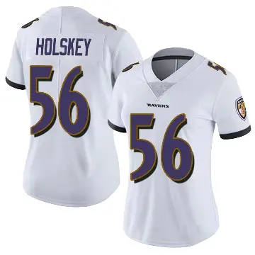 ＃56 Women's Reid Holskey White Limited Baltimore Ravens Vapor Untouchable Jersey