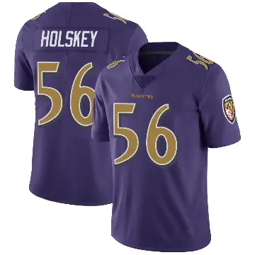 ＃56 Youth Reid Holskey Purple Limited Baltimore Ravens Color Rush Vapor Untouchable Jersey