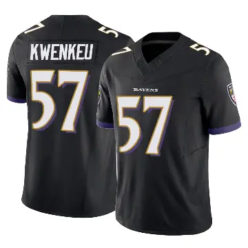 ＃57 Men's William Kwenkeu Black Limited Baltimore Ravens Vapor F.U.S.E. Jersey