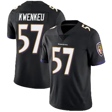 ＃57 Youth William Kwenkeu Black Limited Baltimore Ravens Alternate Vapor Untouchable Jersey