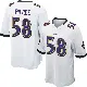 ＃58 Men's Michael Pierce White Game Baltimore Ravens Jersey