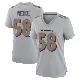 ＃58 Women's Michael Pierce Gray Game Baltimore Ravens Atmosphere Fashion Jersey
