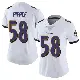 ＃58 Women's Michael Pierce White Limited Baltimore Ravens Vapor Untouchable Jersey
