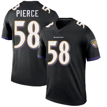 ＃58 Youth Michael Pierce Black Legend Baltimore Ravens Jersey