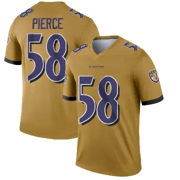＃58 Youth Michael Pierce Gold Legend Baltimore Ravens Inverted Jersey
