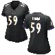 ＃59 Women's Malik Hamm Black Game Baltimore Ravens Jersey