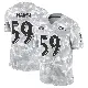 ＃59 Youth Malik Hamm Arctic Camo Limited Baltimore Ravens 2024 Salute to Service Jersey