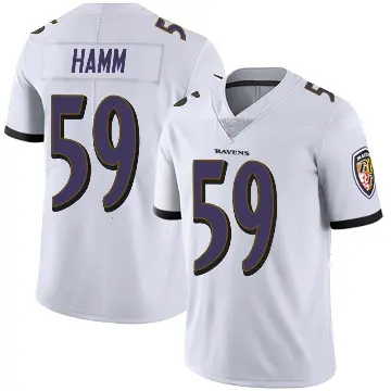 ＃59 Youth Malik Hamm White Limited Baltimore Ravens Vapor Untouchable Jersey
