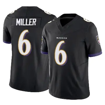 ＃6 Men's Anthony Miller Black Limited Baltimore Ravens Vapor F.U.S.E. Jersey