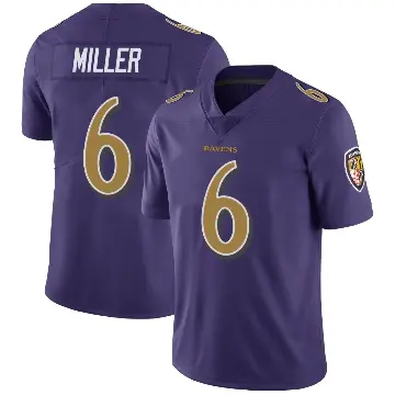 ＃6 Men's Anthony Miller Purple Limited Baltimore Ravens Color Rush Vapor Untouchable Jersey