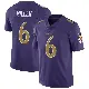 ＃6 Men's Anthony Miller Purple Limited Baltimore Ravens Color Rush Vapor Untouchable Jersey