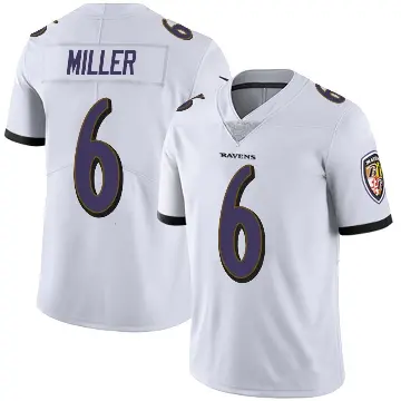 ＃6 Men's Anthony Miller White Limited Baltimore Ravens Vapor Untouchable Jersey