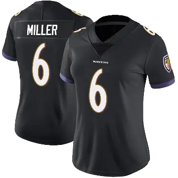 ＃6 Women's Anthony Miller Black Limited Baltimore Ravens Alternate Vapor Untouchable Jersey