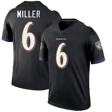 ＃6 Youth Anthony Miller Black Legend Baltimore Ravens Jersey