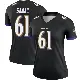 ＃61 Women's Nick Samac Black Legend Baltimore Ravens Jersey