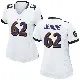 ＃62 Women's John Jenkins White Game Baltimore Ravens Jersey