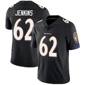 ＃62 Youth John Jenkins Black Limited Baltimore Ravens Alternate Vapor Untouchable Jersey