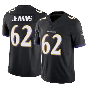 ＃62 Youth John Jenkins Black Limited Baltimore Ravens Vapor F.U.S.E. Jersey
