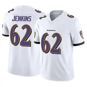 ＃62 Youth John Jenkins White Limited Baltimore Ravens Vapor F.U.S.E. Jersey