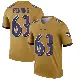 ＃63 Men's Jared Penning Gold Legend Baltimore Ravens Inverted Jersey