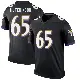 ＃65 Youth Ozzie Hutchinson Black Legend Baltimore Ravens Jersey