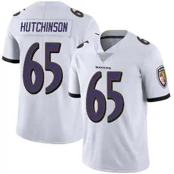 ＃65 Youth Ozzie Hutchinson White Limited Baltimore Ravens Vapor Untouchable Jersey