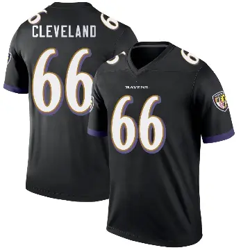 ＃66 Youth Ben Cleveland Black Legend Baltimore Ravens Jersey