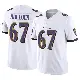 ＃67 Men's Corey Bullock White Limited Baltimore Ravens Vapor F.U.S.E. Jersey
