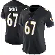 ＃67 Women's CJ Okoye Black Limited Baltimore Ravens Alternate Vapor Untouchable Jersey
