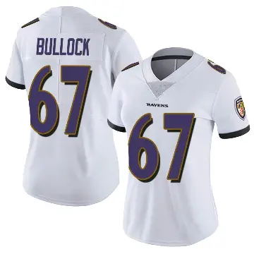 ＃67 Women's Corey Bullock White Limited Baltimore Ravens Vapor Untouchable Jersey