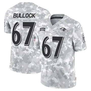 ＃67 Youth Corey Bullock Arctic Camo Limited Baltimore Ravens 2024 Salute to Service Jersey