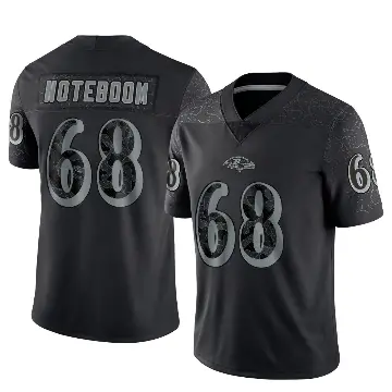 ＃68 Youth Joseph Noteboom Black Limited Baltimore Ravens Reflective Jersey